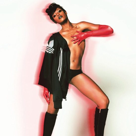Dawn Richard In Adidas Jacket And Red Glove
