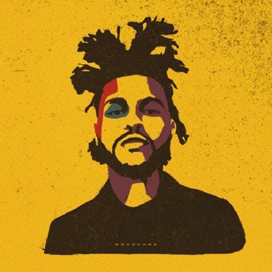 The Weeknd Yellow Pop Art