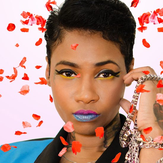 Jean Grae With Flowers Falling