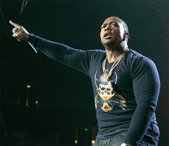 Timbaland Holding Microphone To Audience