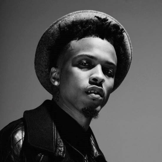 August Alsina With Hat_Black and White