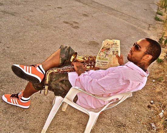 Terrace-Martin-PinkShirt-OrangeAdidas