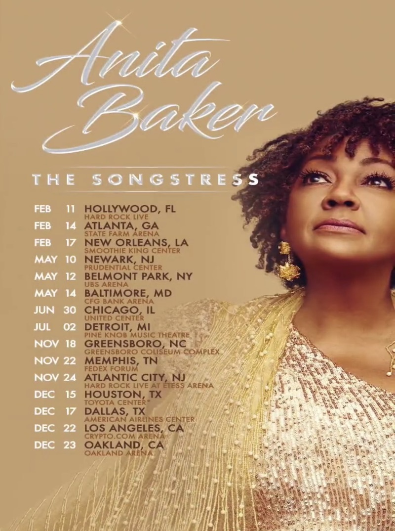 Legendary Songstress Anita Baker Announces 2023 Tour Dates - Live