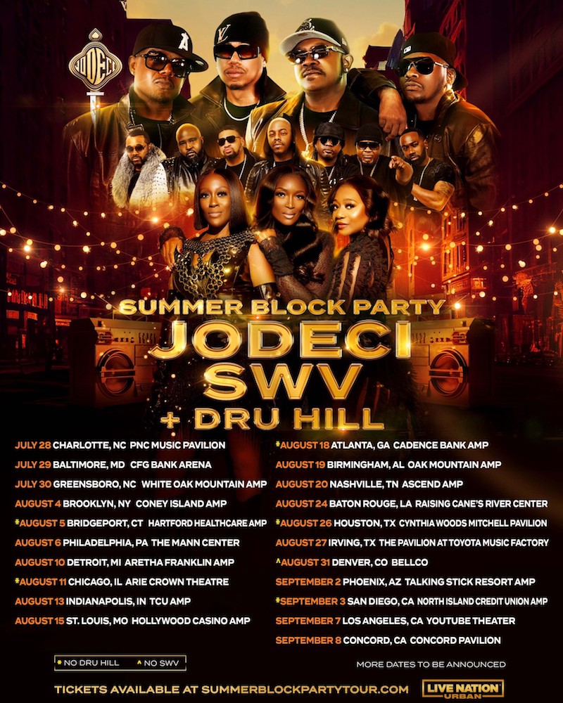 Jodeci, SWV & Dru Hill ‘Summer Block Party Tour’ Dates Revealed