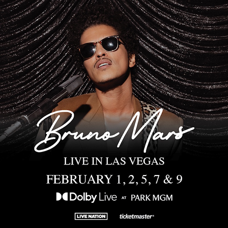 Bruno Mars Announces 5 New Las Vegas Residency Dates in February 2024,  bruno mars
